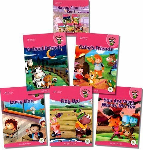 Happy Phonics Set 1 (5 Books + Audio CD/1片)