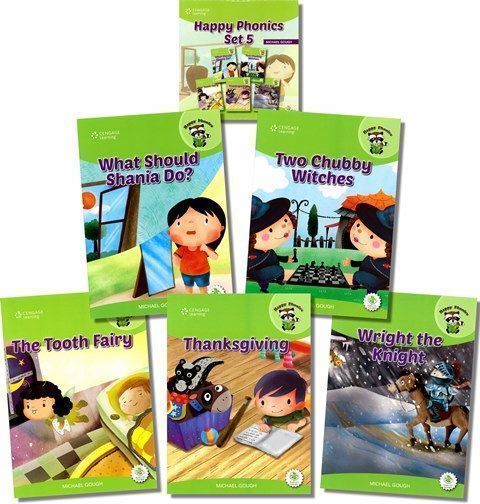 Happy Phonics Set 5 (5 Books + Audio CD/1片)